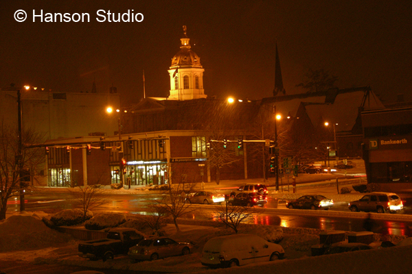 Concord, NH - Capital Dome - Winter night
